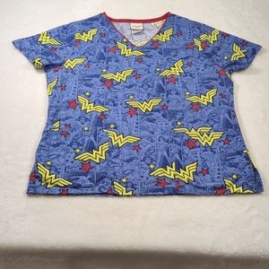 Wonder Woman scrub top S DC Comics